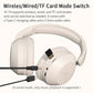 This Bluetooth Headset With A Microphone Offers A 15-hour Playback Time. It Is Retractable With High Sound Quality And Soft Memory. The Ear Cups Are Controlled By Buttons And Are Suitable For Music, S