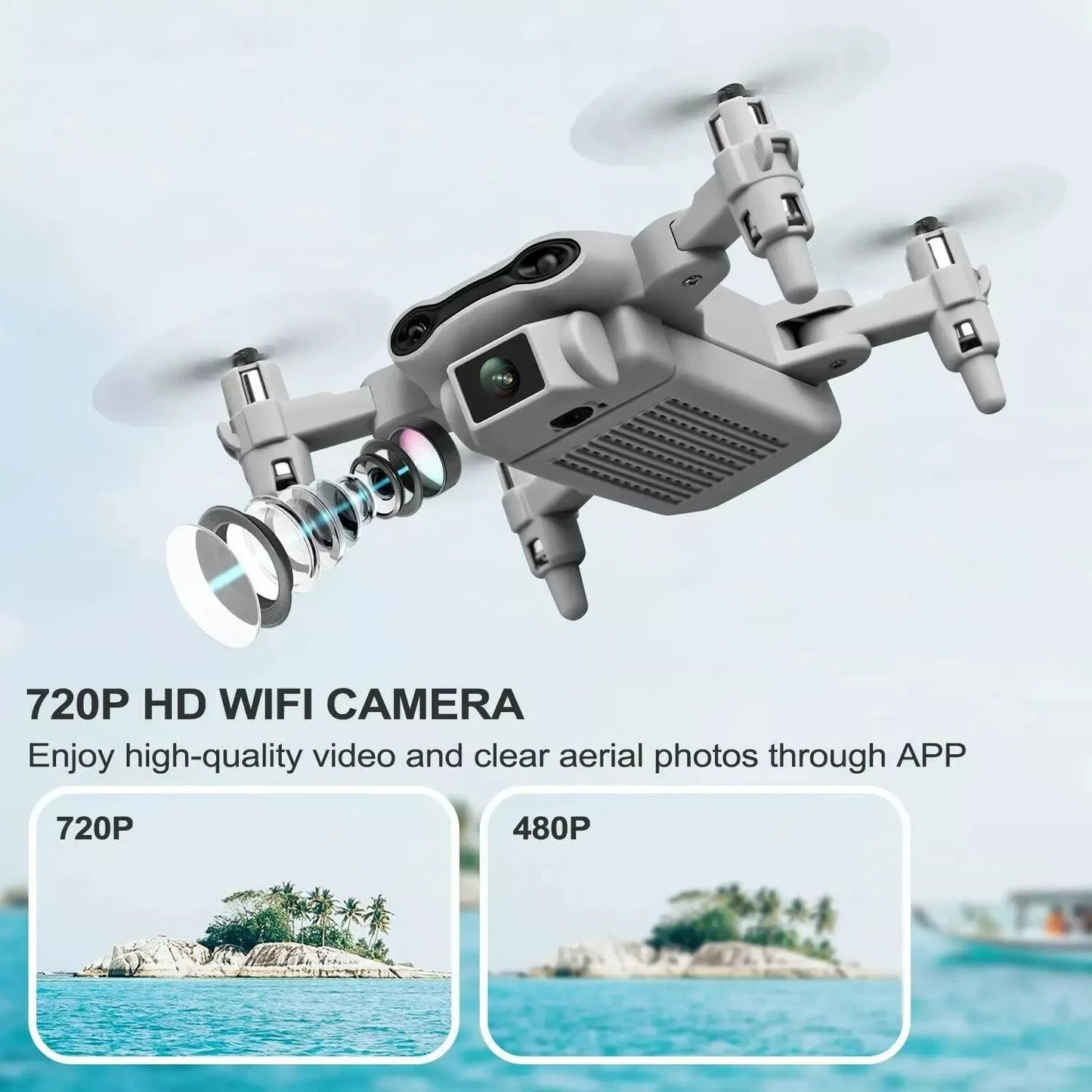 V9 Mini Drone For Kids Adults 720P HD FPV Camera, Foldable RC Quadcopter For Boys Girls With Altitude Hold, Headless Mode,Logistics Is Randomly Sent By UPS,USPS,FEDEX,Amazon Logistics.