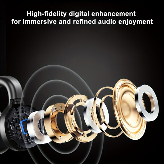 Wireless Open-back Headphones, Bluetooth Clip-on Earbuds, Sports Headphones, Ultra-lonoBattery Life, Unisex, Suitable For Everyday Wear, Christmas Gift, Birthday Gift.