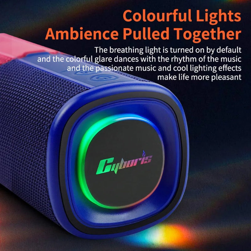 Cyboris S18 2 In 1 Magnetic Split Bluetooth Speaker, Color Blocking Waterproof Dual Splittable Portable Wireless Speaker 20W Loud Stereo Sound, Bluetooth V5.3, 24H Playtime, True Wireless Stereo