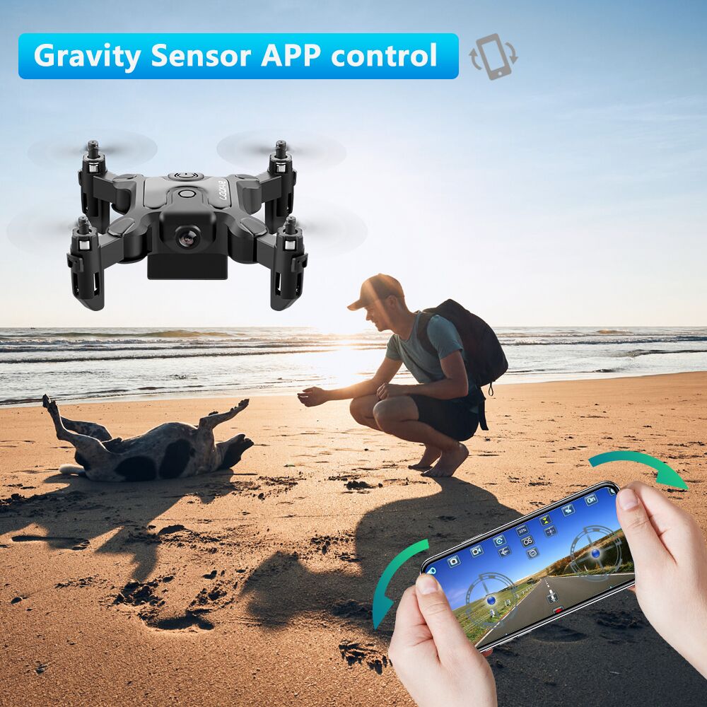 DE  V2 Mini Drone Selfie WIFI FPV With HD Camera Foldable Arm RC Quadcopter Toy