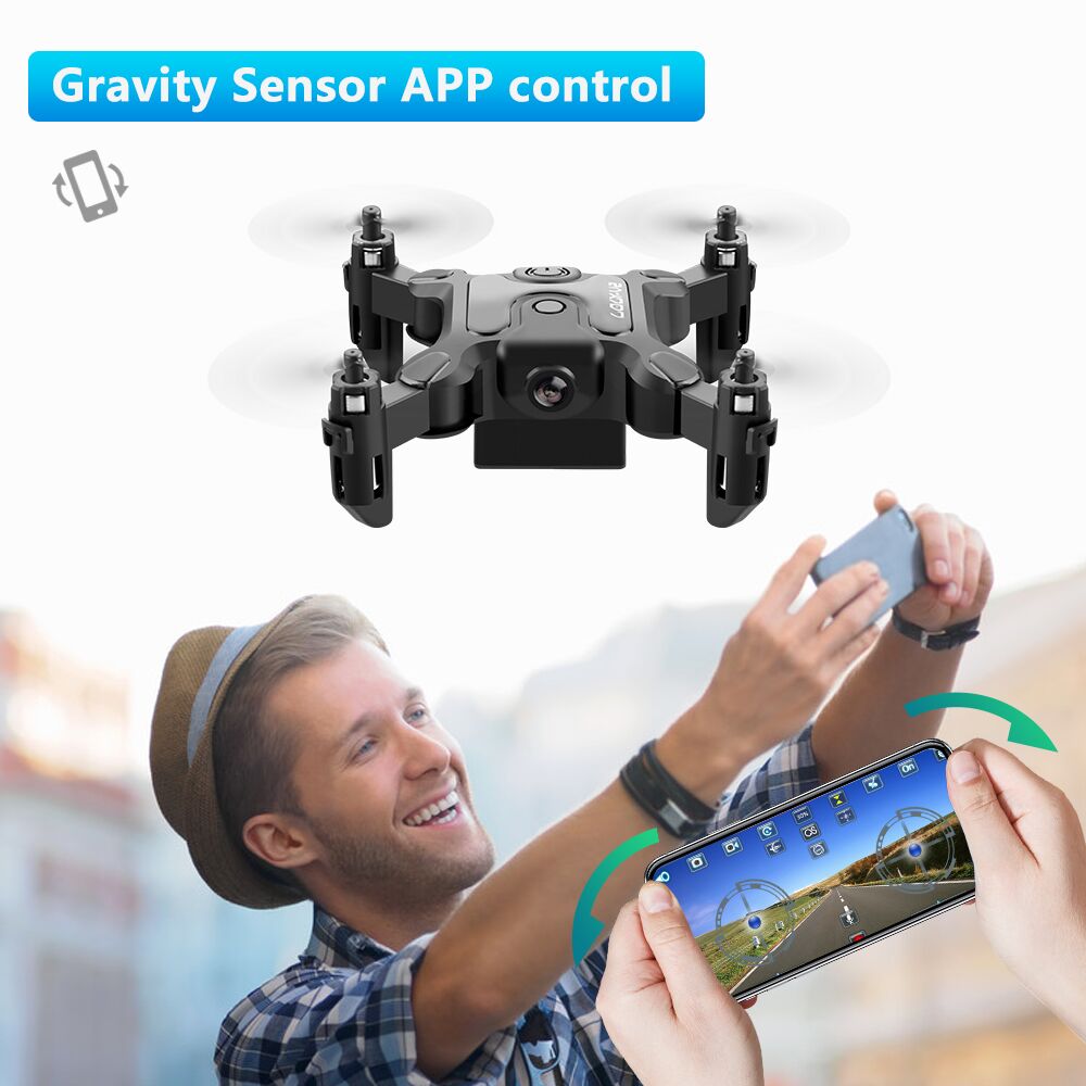 DE  V2 Mini Drone Selfie WIFI FPV With HD Camera Foldable Arm RC Quadcopter Toy