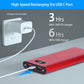 Green-Black-Red Color Options -- 1Pc 20000Mah Power Bank Portable Charger External Battery Pack 22.5W Super Fast Charging With LED Display Flashlight Fit For IOS Phone