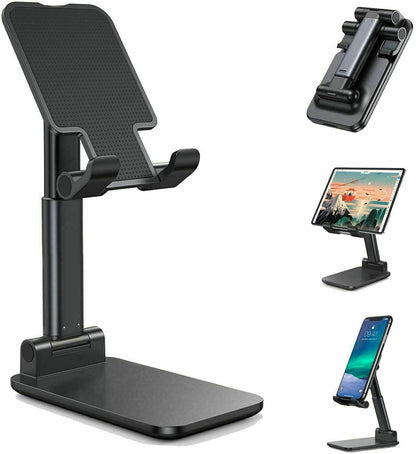 Cell Phone Stand Tablet Mount Fordable Desktop Holder Cradle Dock Mobile Phone Phone Holder Stand, Desktop Cell Phone Holder For IPad Tablet Desk Holder